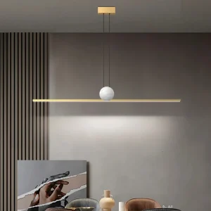 Minimalist Long Strip Pendant Light Nordic Modern LED Hanging Lamps Restaurant Kitchen Island Home Decor Lighting Fixtures
