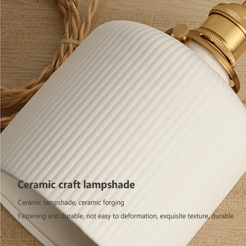 Vintage glass pendant lamp, brass ceramic pendant light, dining room Japanese Zen tea room bedroom bedside pendant lighting - Image 5