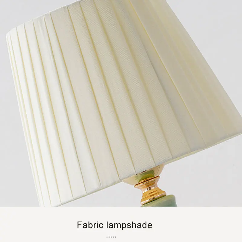 American Ceramic Desk Lamp European Living Room Study Bedroom Bedside Lamp Simple Modern Luxurious Warm Nordic Fabric Table Lamp - Image 5